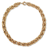 A 14ct gold coarse link chain necklace with a large spring ring clasp.