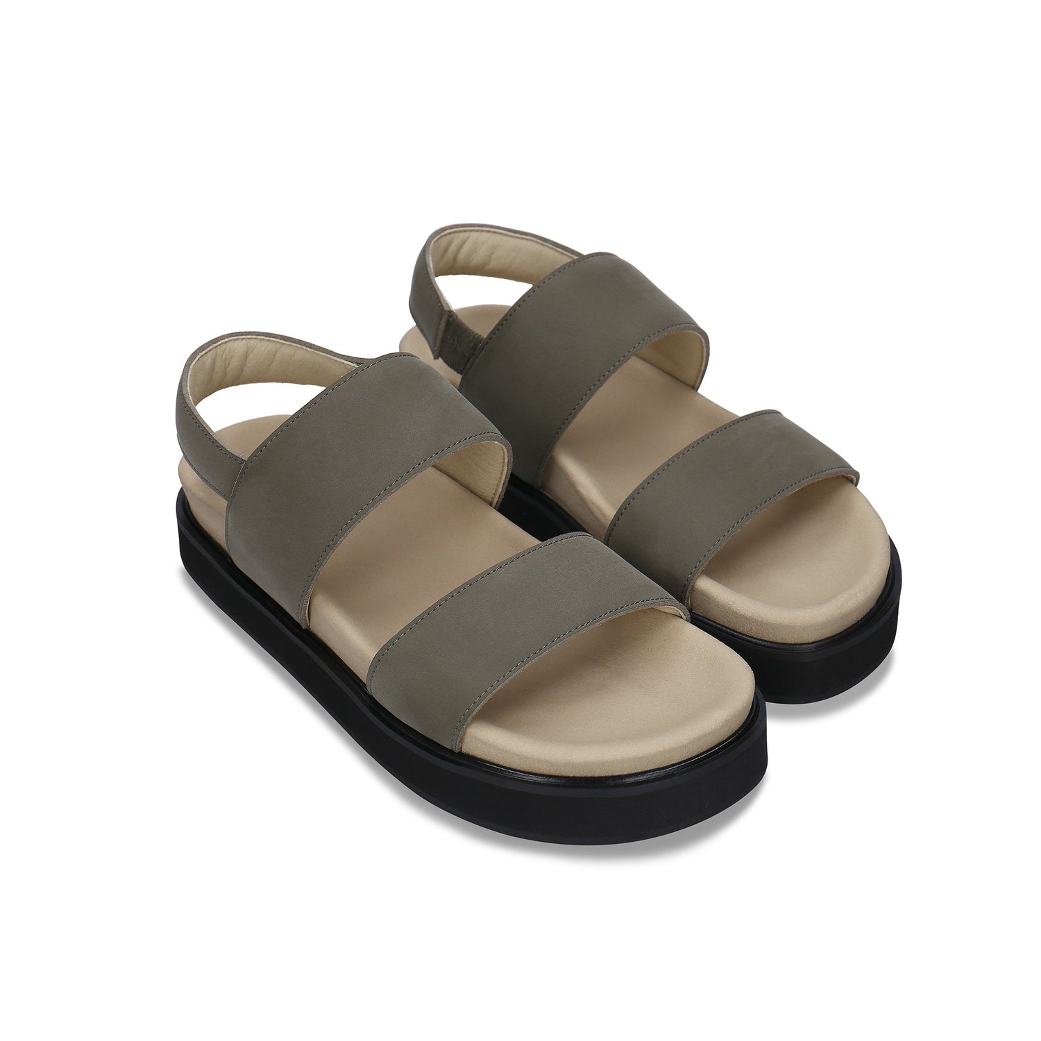 Vegane Unisex-Sandalen Gepolstert Slingback Riemen Offen
