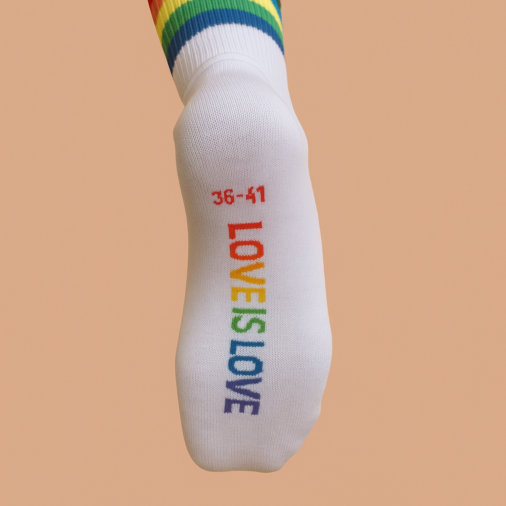 Diervriendelijke sokken LGTBI+ veganistische accessoires cruelty-free maten M en L elastisch