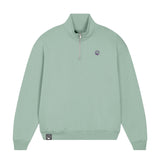 Aloe green vegan and cruelty-free unisex sweater in 100% organic cotton, sustainable everyday essential, 6 color variations