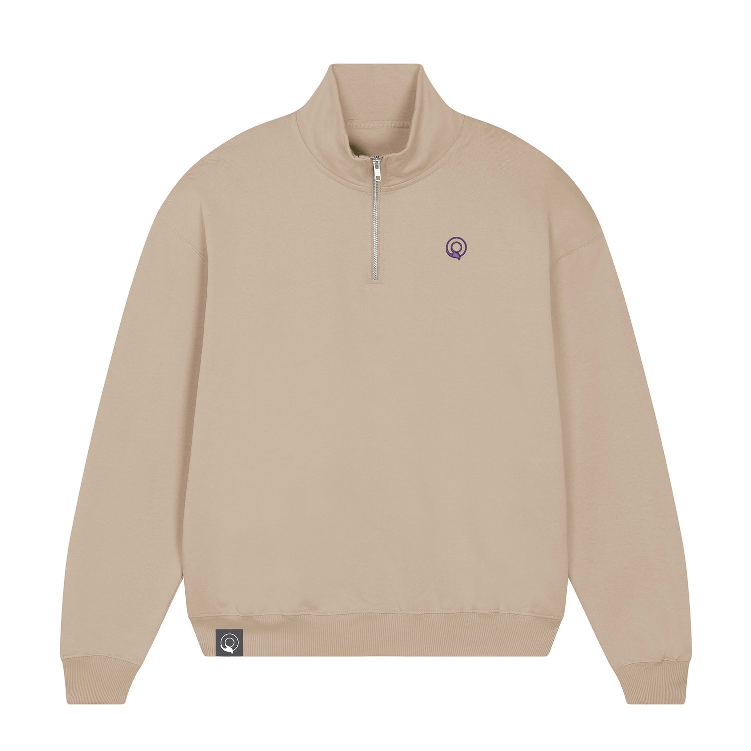CONSCIOUS unisex sweater, premium sustainable organic cotton, modern quarter-zip silhouette, 6 colors