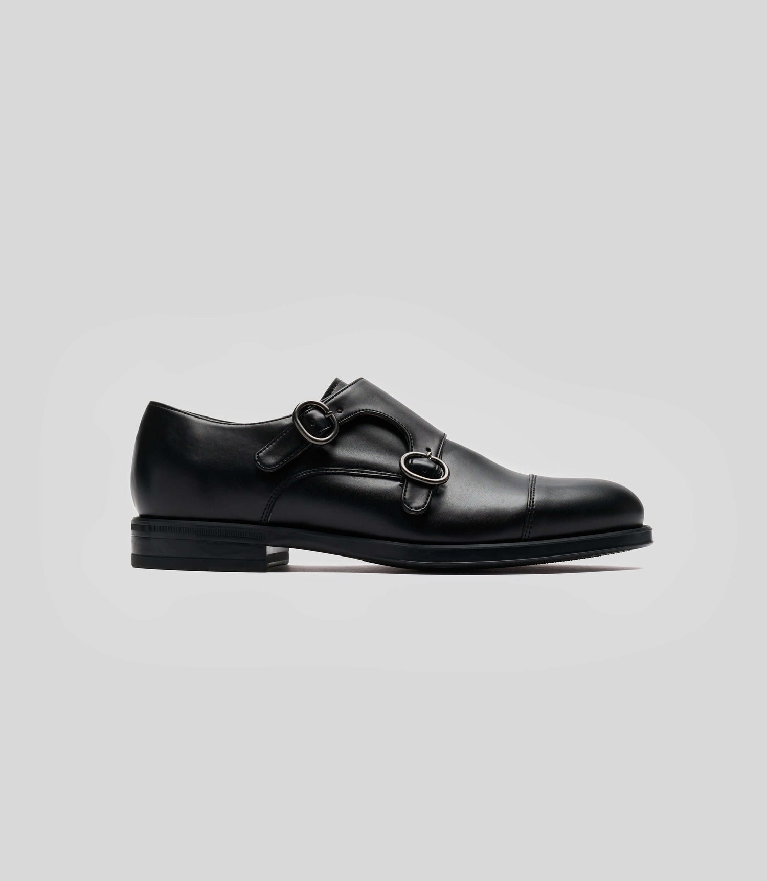 Vegan Monk Strap - Man side view showcasing elegant design and refined craftsmanship.