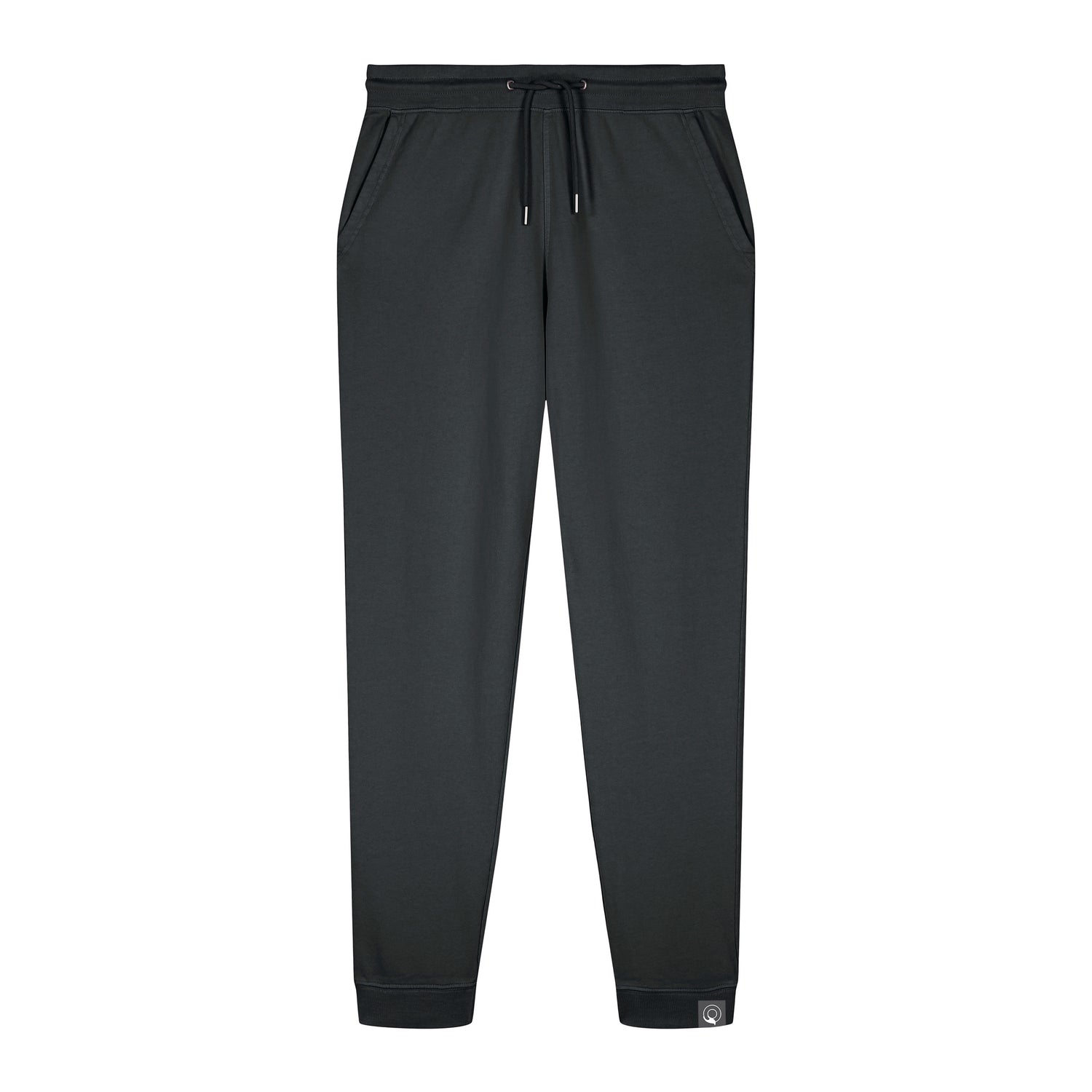 Black sustainable unisex jogger pants with unique faded vintage wash, NEW WORLD GUARDIANS design, 5 colors