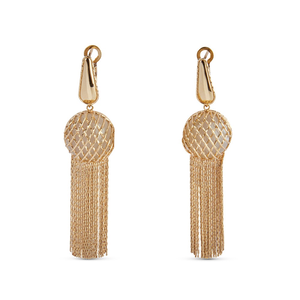 Chalcedon Ohrringe 14 Karat Gold