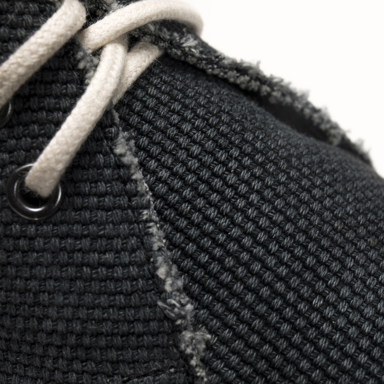 close view woven fabric of a vegan boot | NAE Store