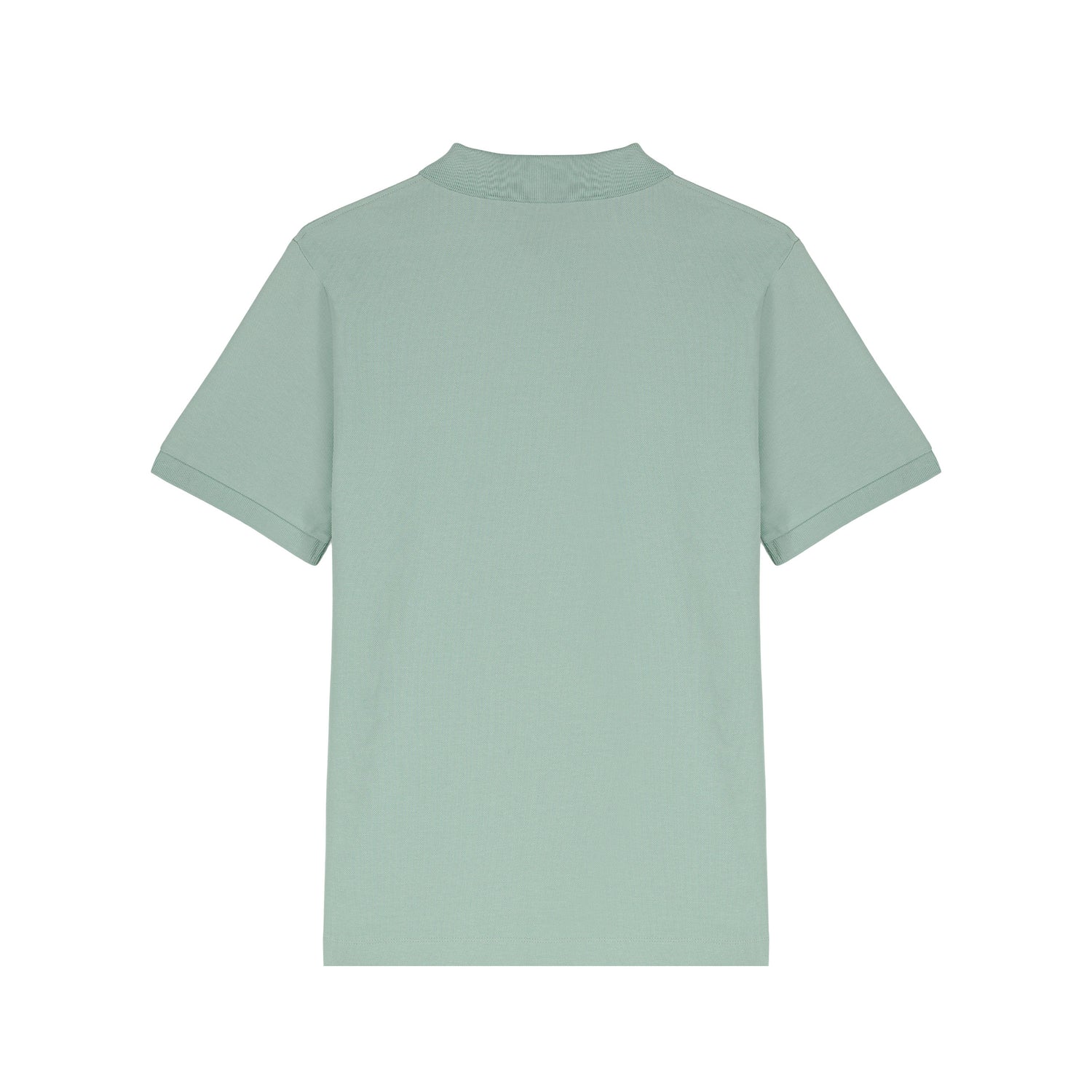 Back view of the aloe unisex polo shirt – sustainable and ethically made fashion by New World Guardians.