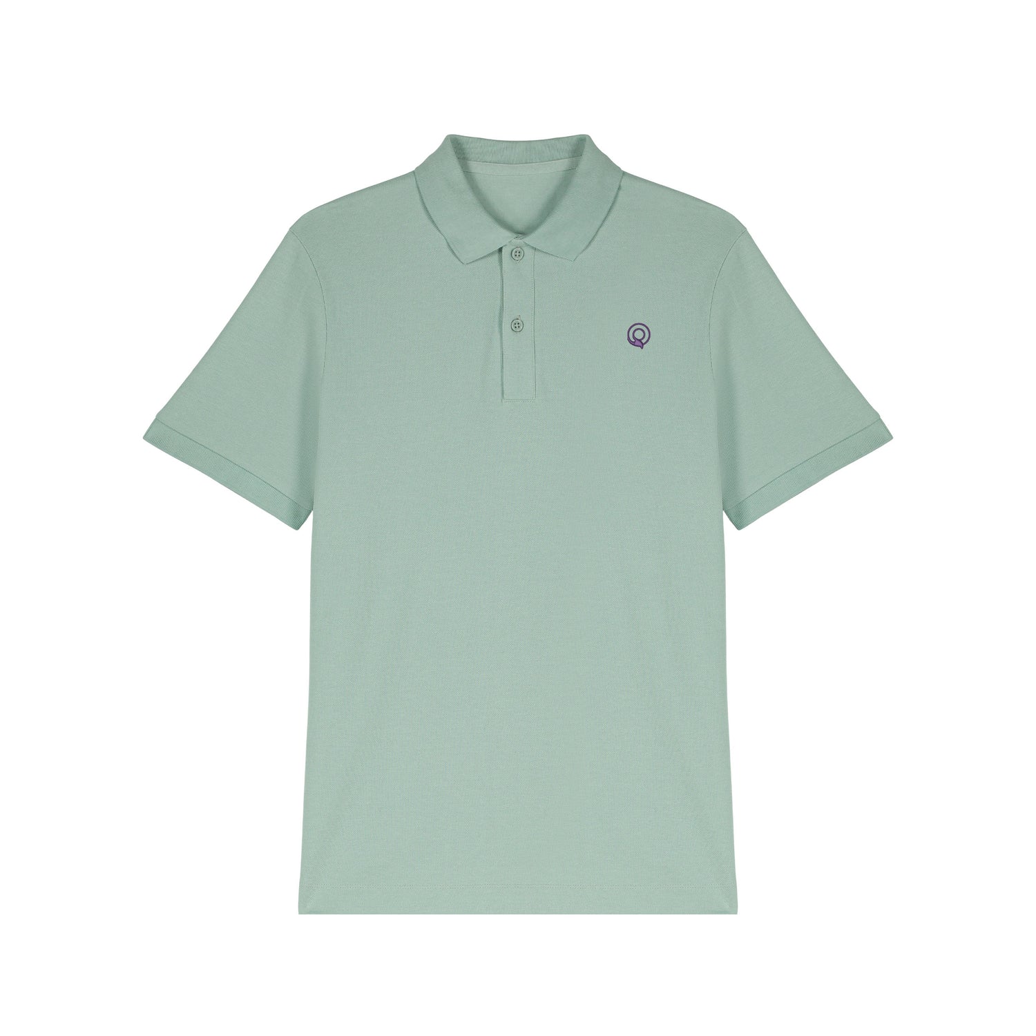 Front view of the aloe unisex polo shirt – sustainable and ethically made fashion by New World Guardians.