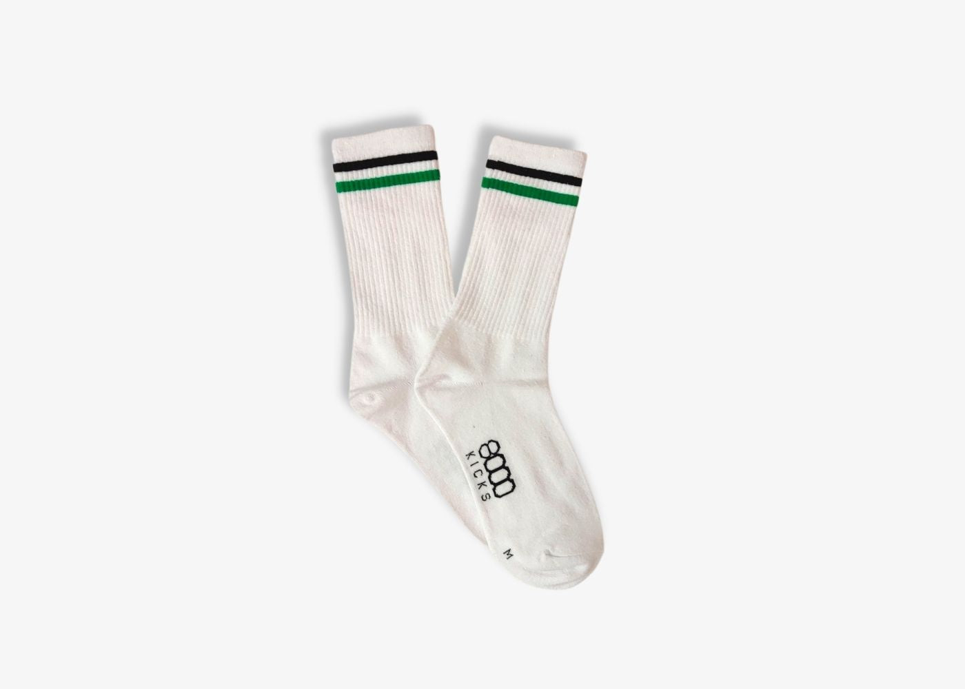 Striped Hemp Socks in White