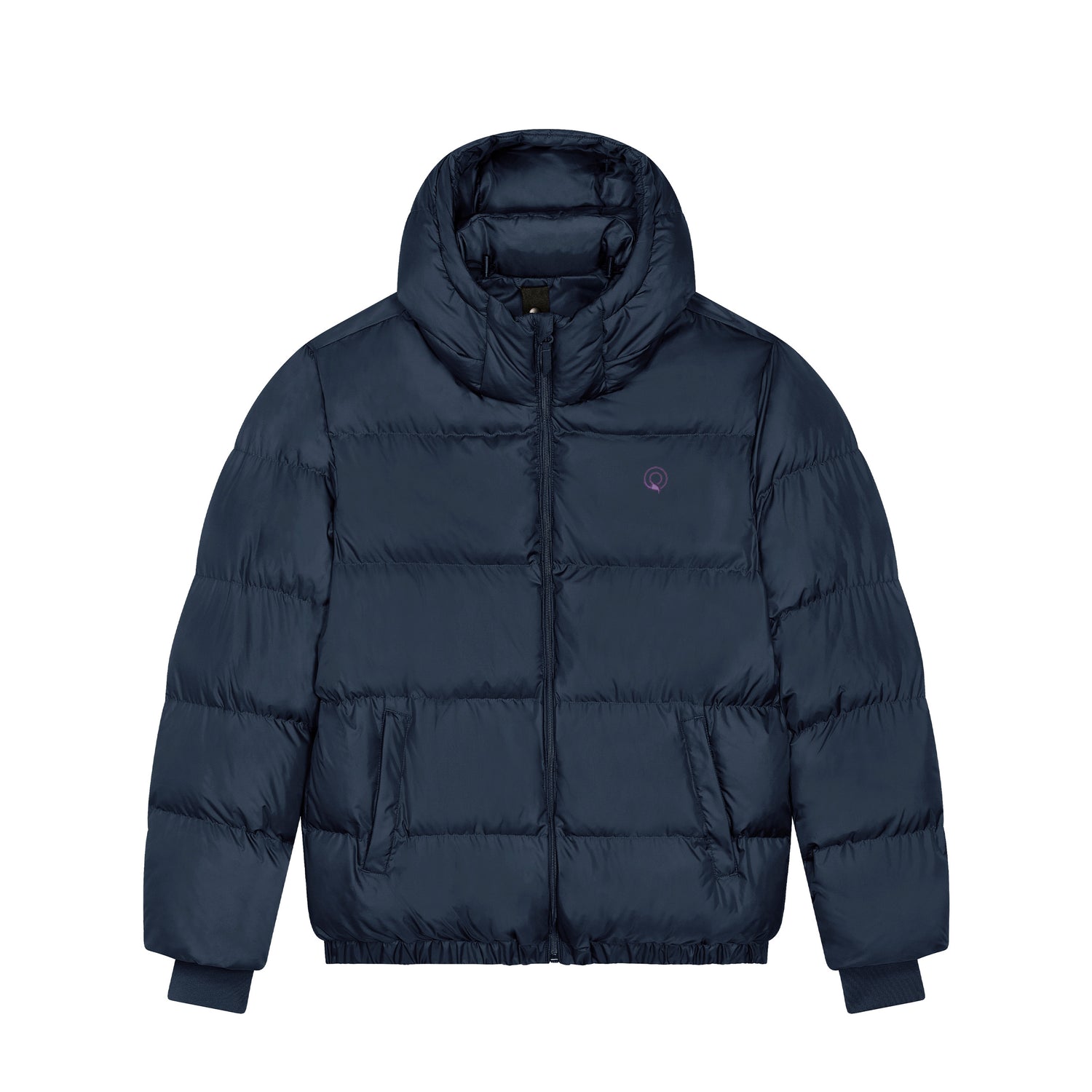 Navy blue Guardian puffer jacket by NEW WORLD GUARDIANS, warm vegan and sustainable outerwear, unisex, 4 colors available