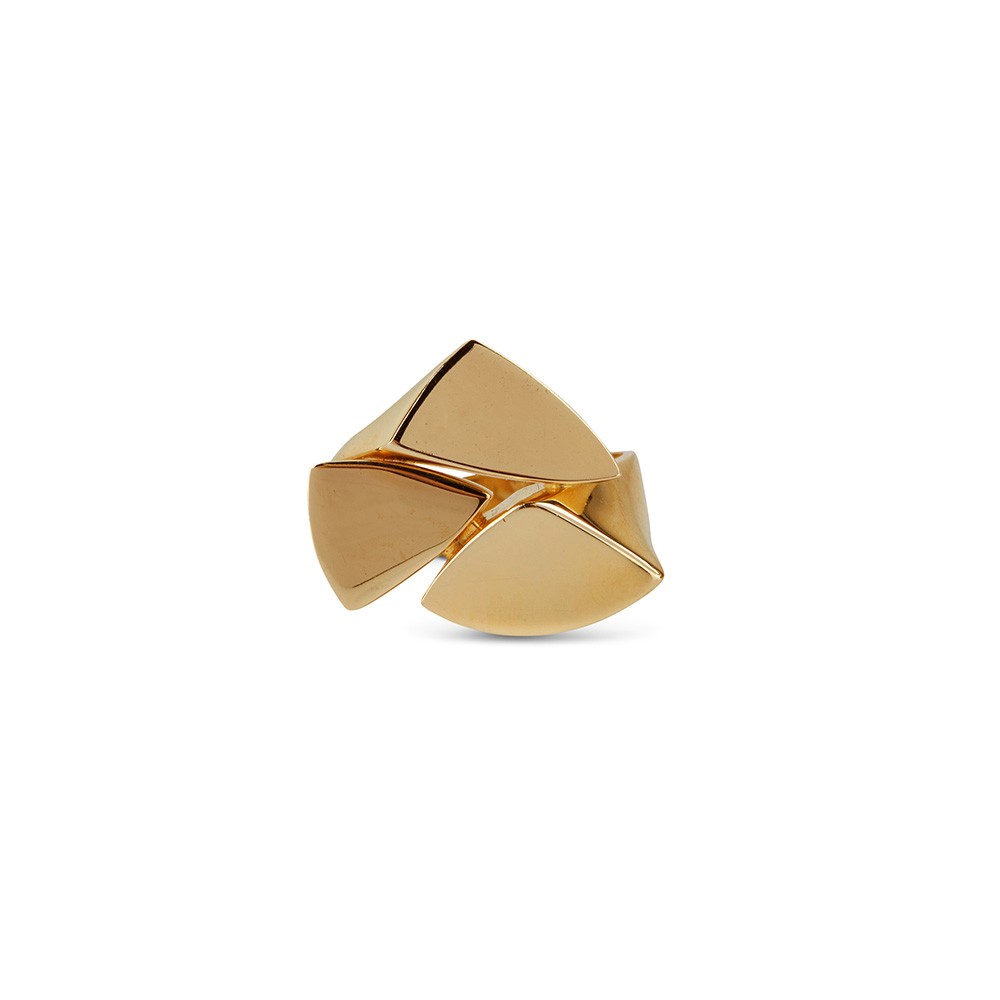 Dreiecksring 14 Karat Gold