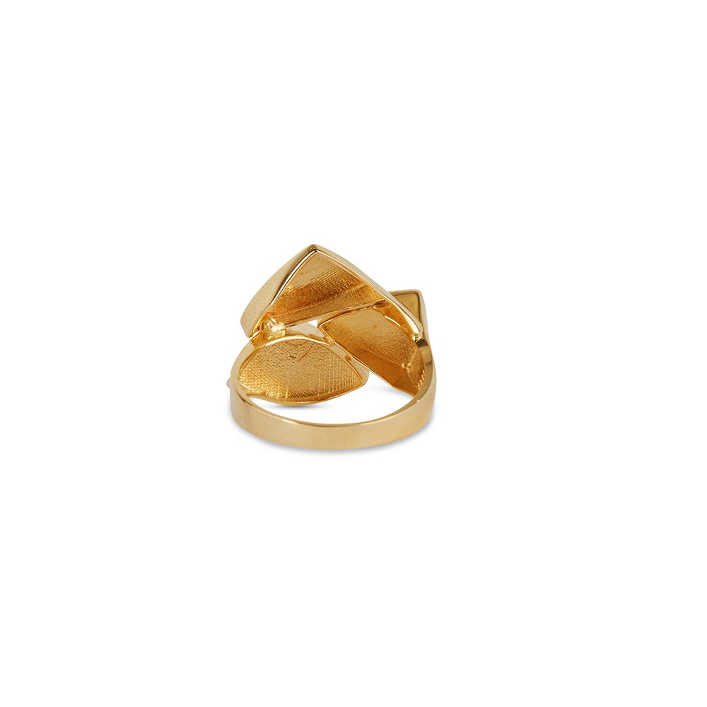 Dreiecksring 14 Karat Gold