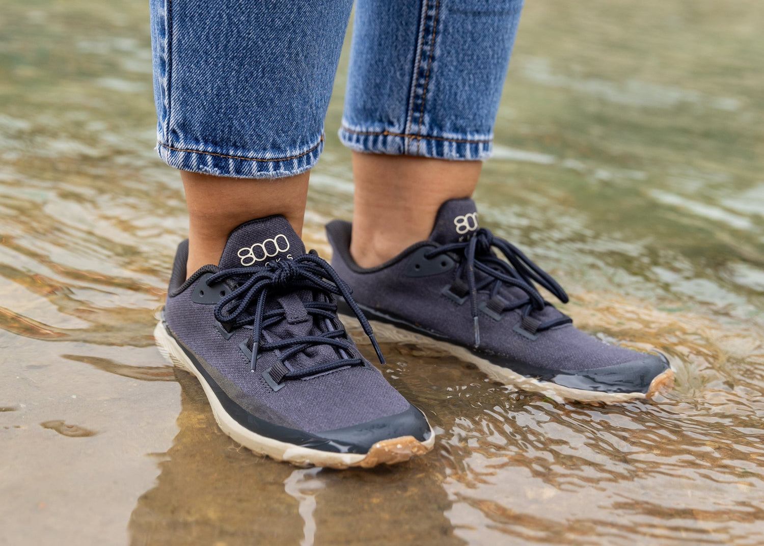 Trekker Sneaker aus Hanf für Damen in Marineblau