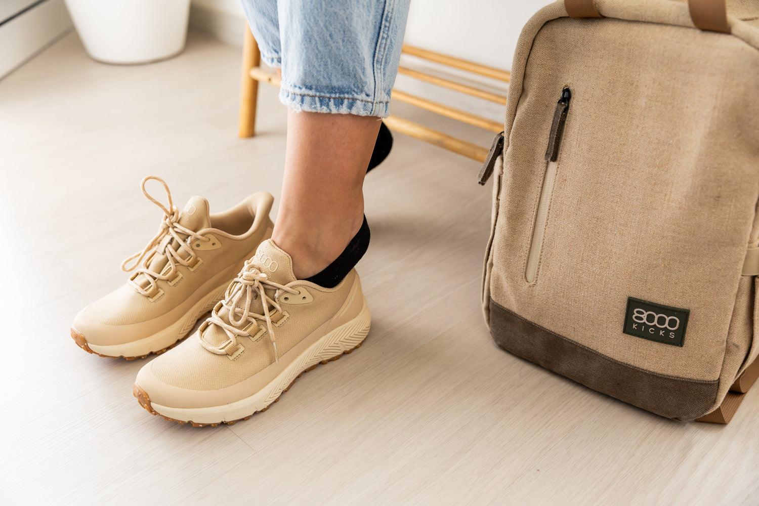 Trekker Hemp Sneaker for Men in Beige