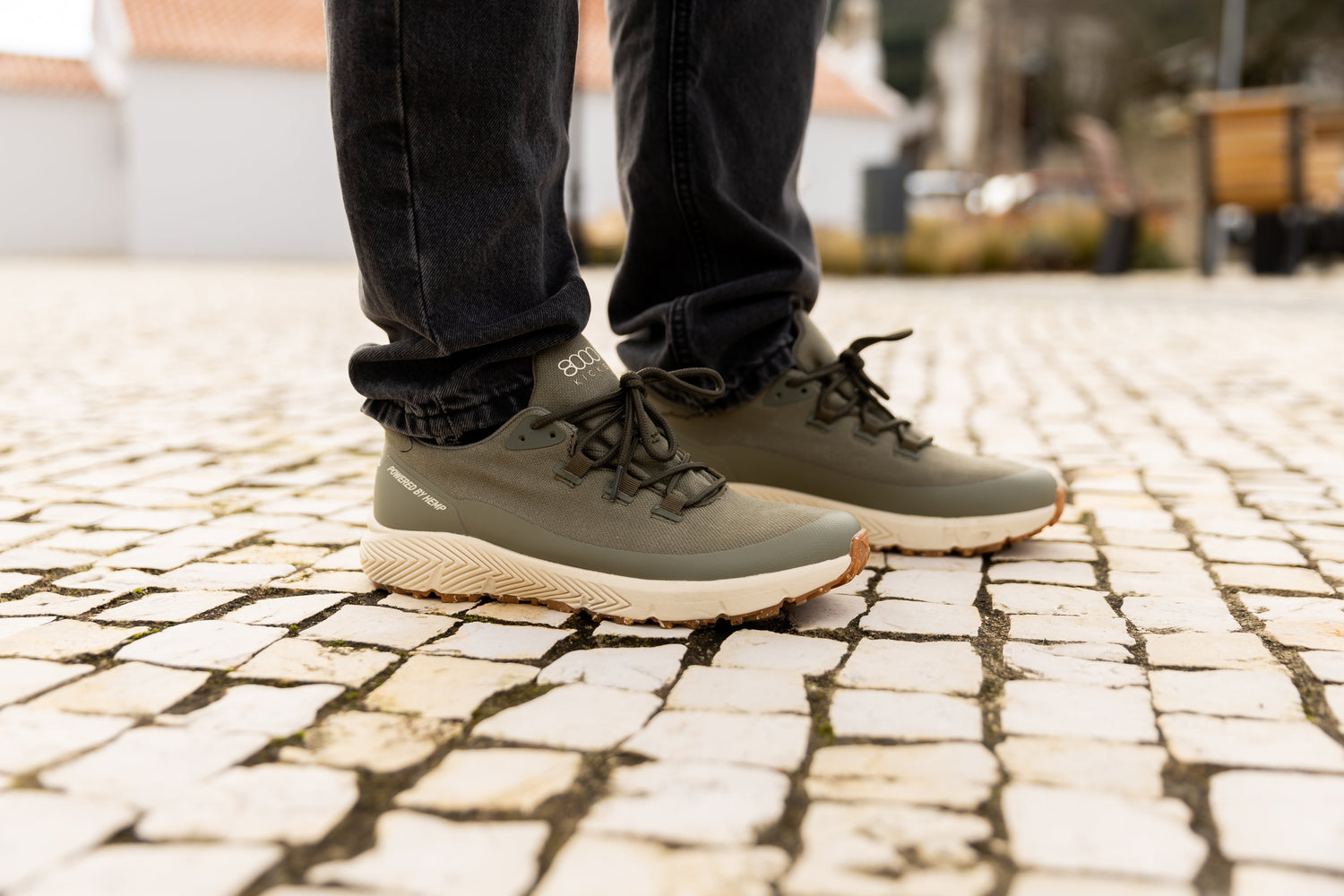 Trekker Hemp Sneaker for Women in Dark Green