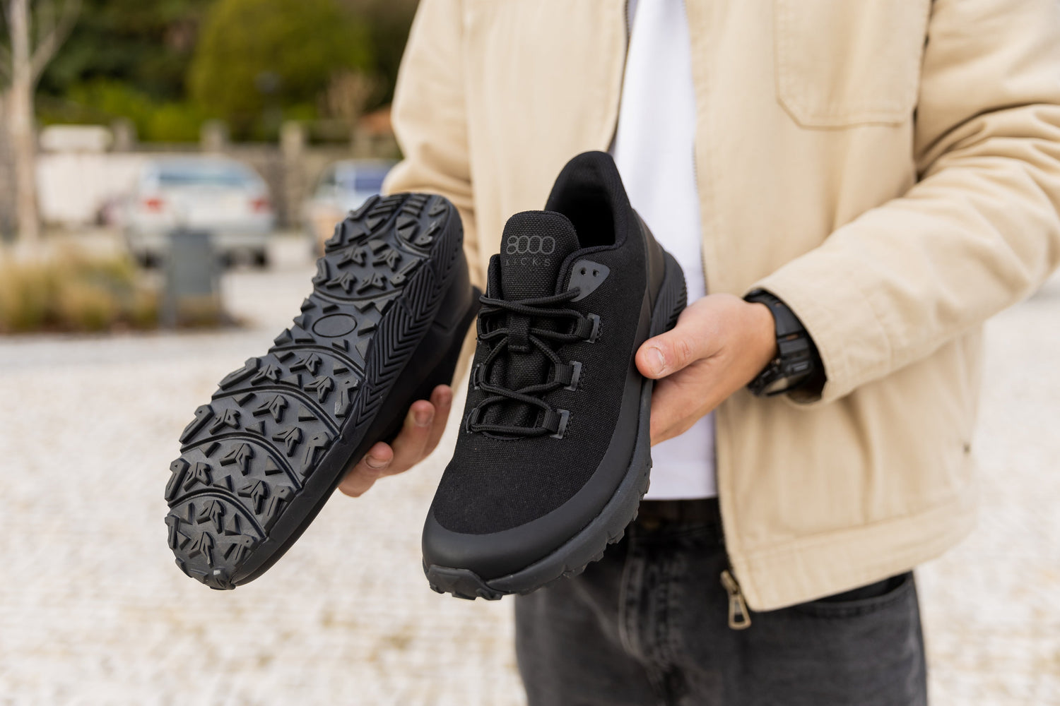 Trekker Sneaker aus Hanf für Damen in Schwarz