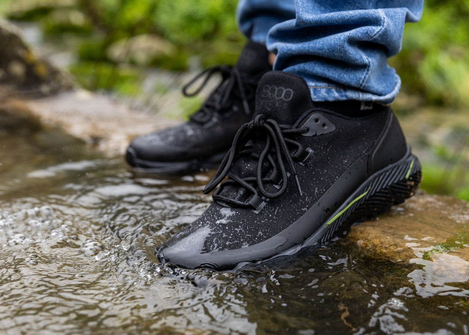 Trekker Sneaker aus Hanf für Damen in Schwarz