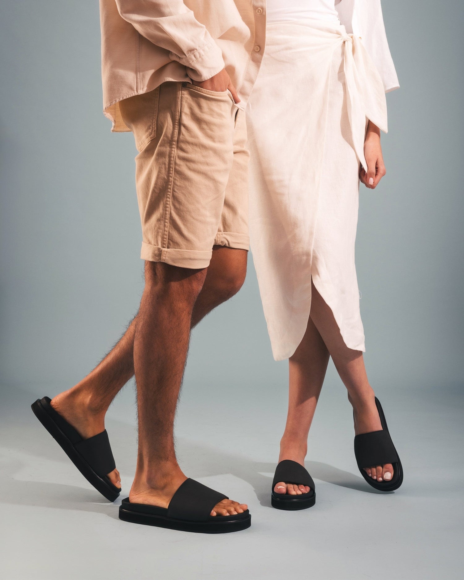 black padded unisex footwear | NAE Vegan Shoes