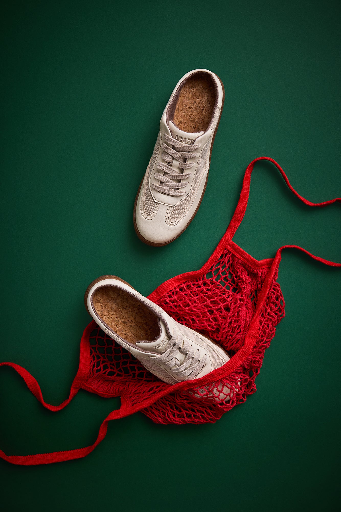 MULE HAZE | Beige Vegane Mule-Sneaker aus Apfelleder & Leinen