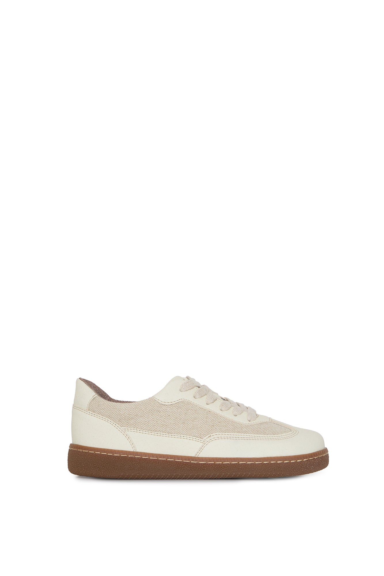 NOMAD SUN | Beige Vegane Sneaker aus Apfelleder & Leinen