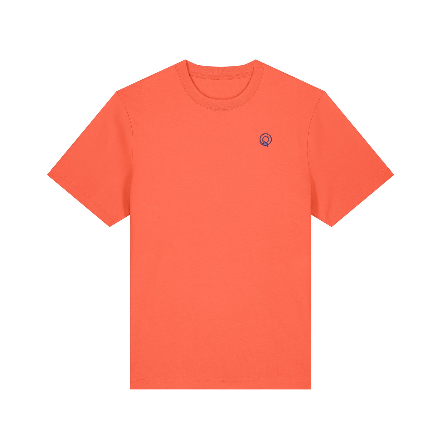 Vegan and cruelty-free orange t-shirt made from 100% organic cotton, Guardian design by NEW WORLD GUARDIANS, 19 colors