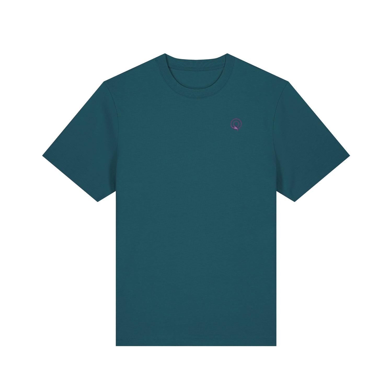 Turquoise classic unisex t-shirt with reinforced double stitching, sustainable organic cotton, 19 colors available