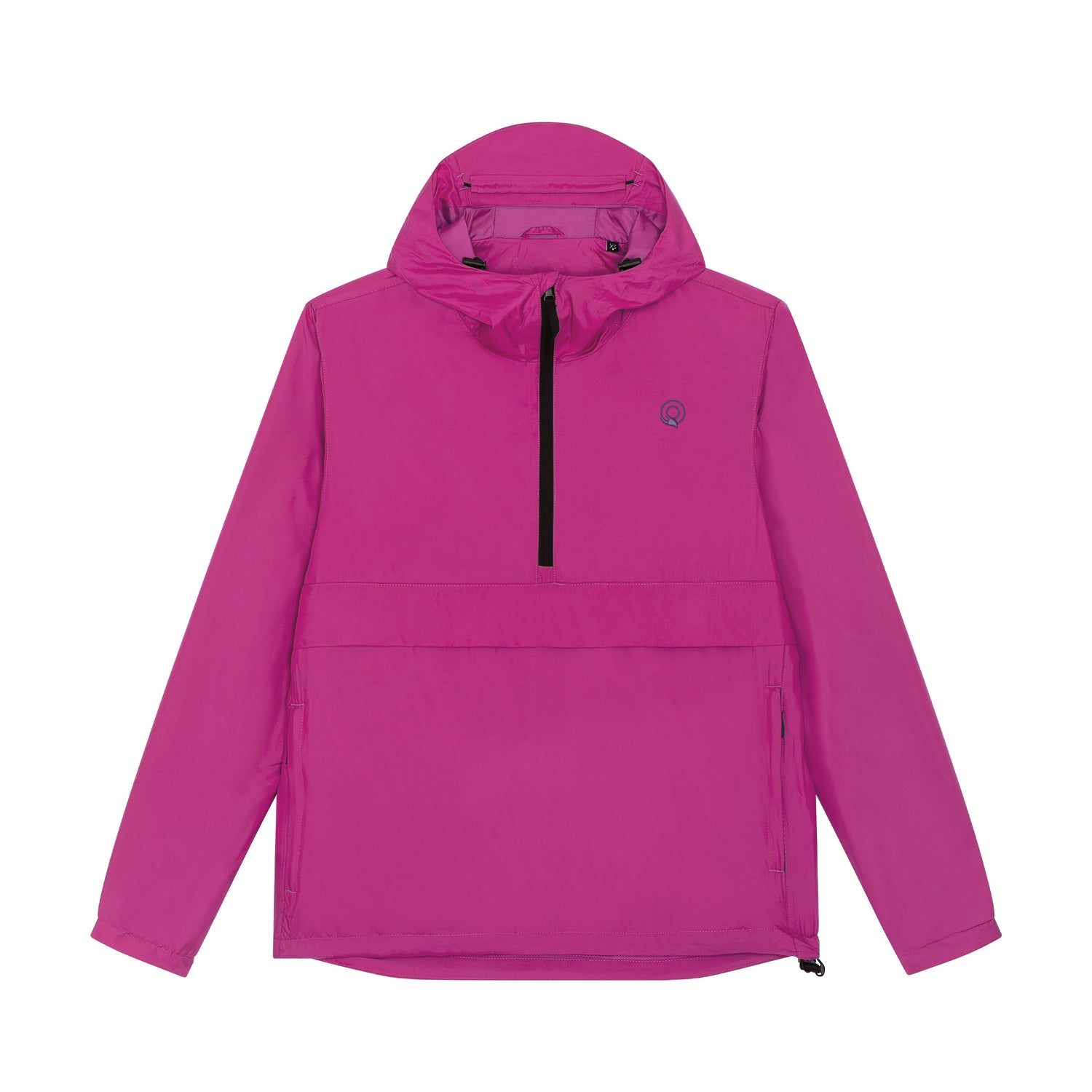 Durable sustainable recycled polyester anorak in pink with sleek design and functional pockets, unisex, 8 colors