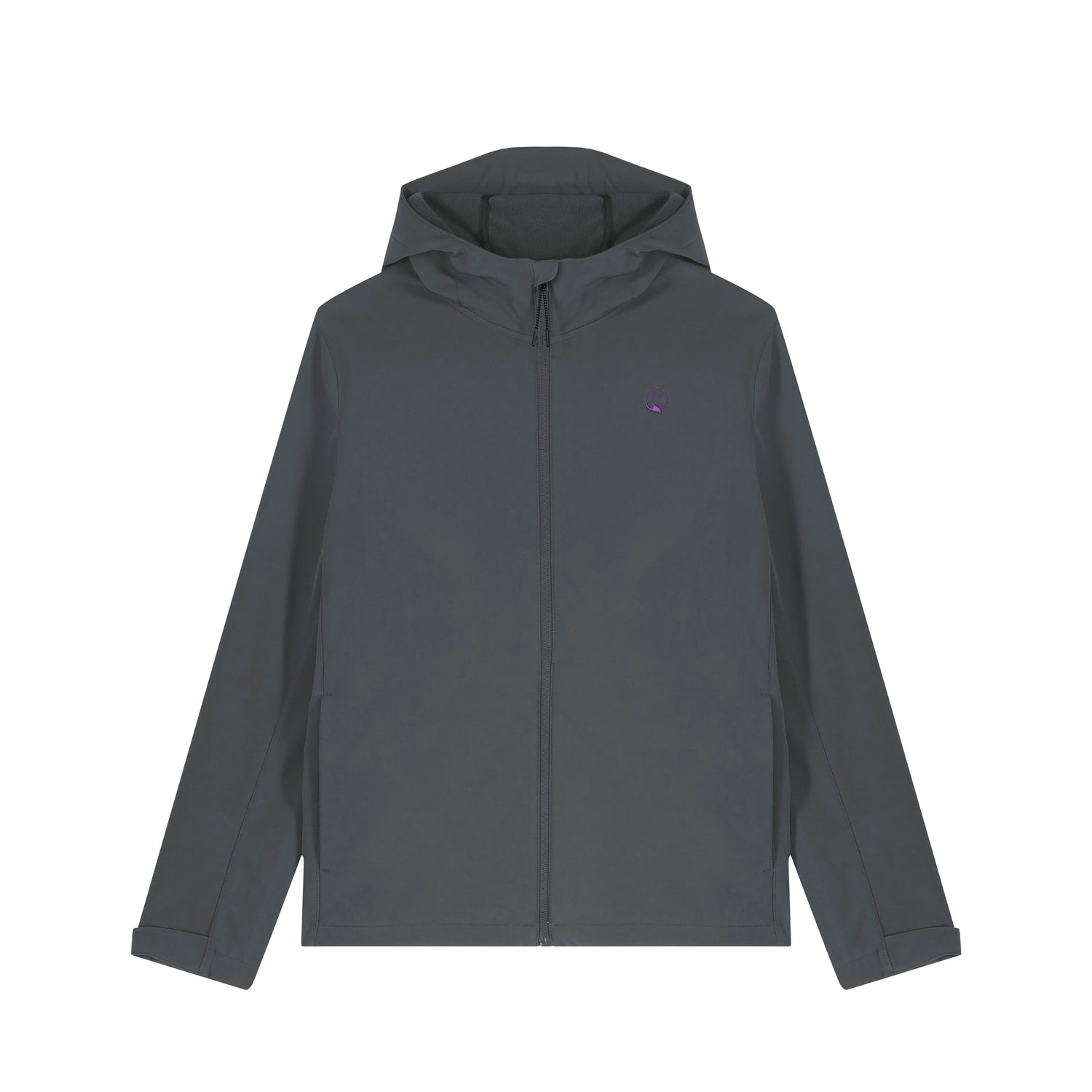 Gey ethical fashion men’s softshell jacket by NEW WORLD GUARDIANS, versatile recycled polyester outerwear, 4 colors