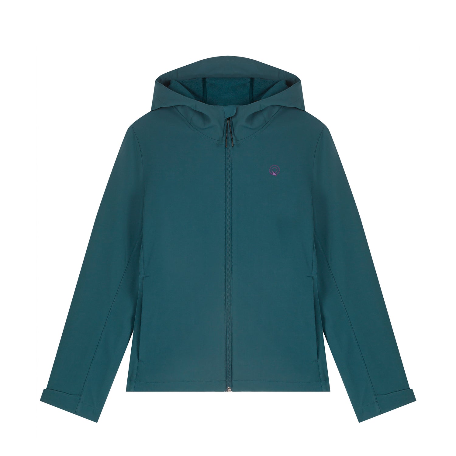 Turquoise vegan and cruelty-free softshell jacket for women with bonded fleece lining, weather protection, in 4 color options