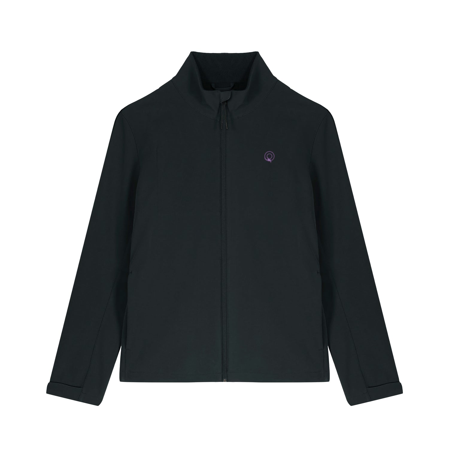 Performance-ready black men’s Explorer softshell jacket in eco-friendly recycled polyester, NEW WORLD GUARDIANS style, 4 colors