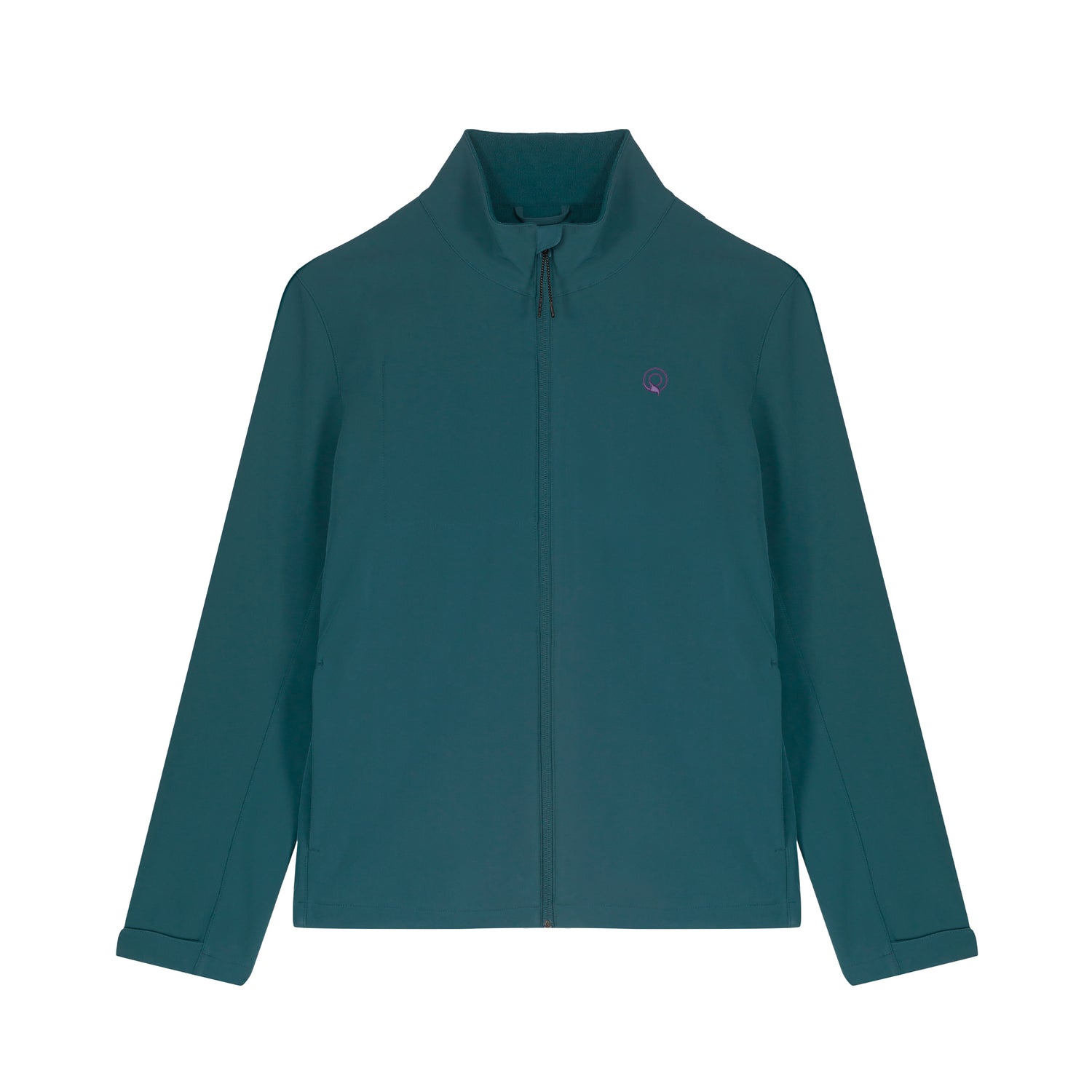 Lightweight sustainable men’s softshell jacket with bonded fleece lining, eco-friendly design, 4 colors available