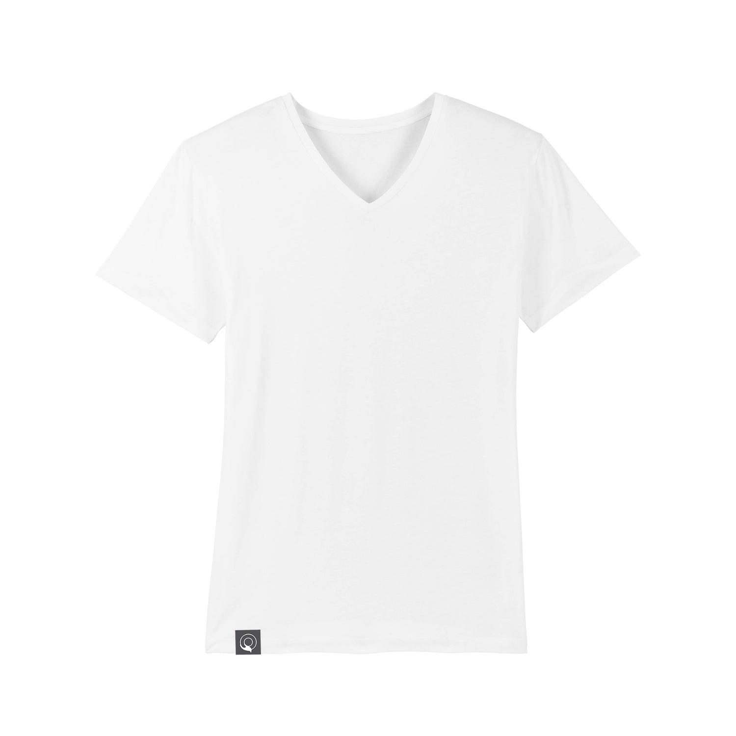 White Men’s sustainable v-neck t-shirt in organic cotton, lightweight breathable fabric for everyday wear, 3 colors