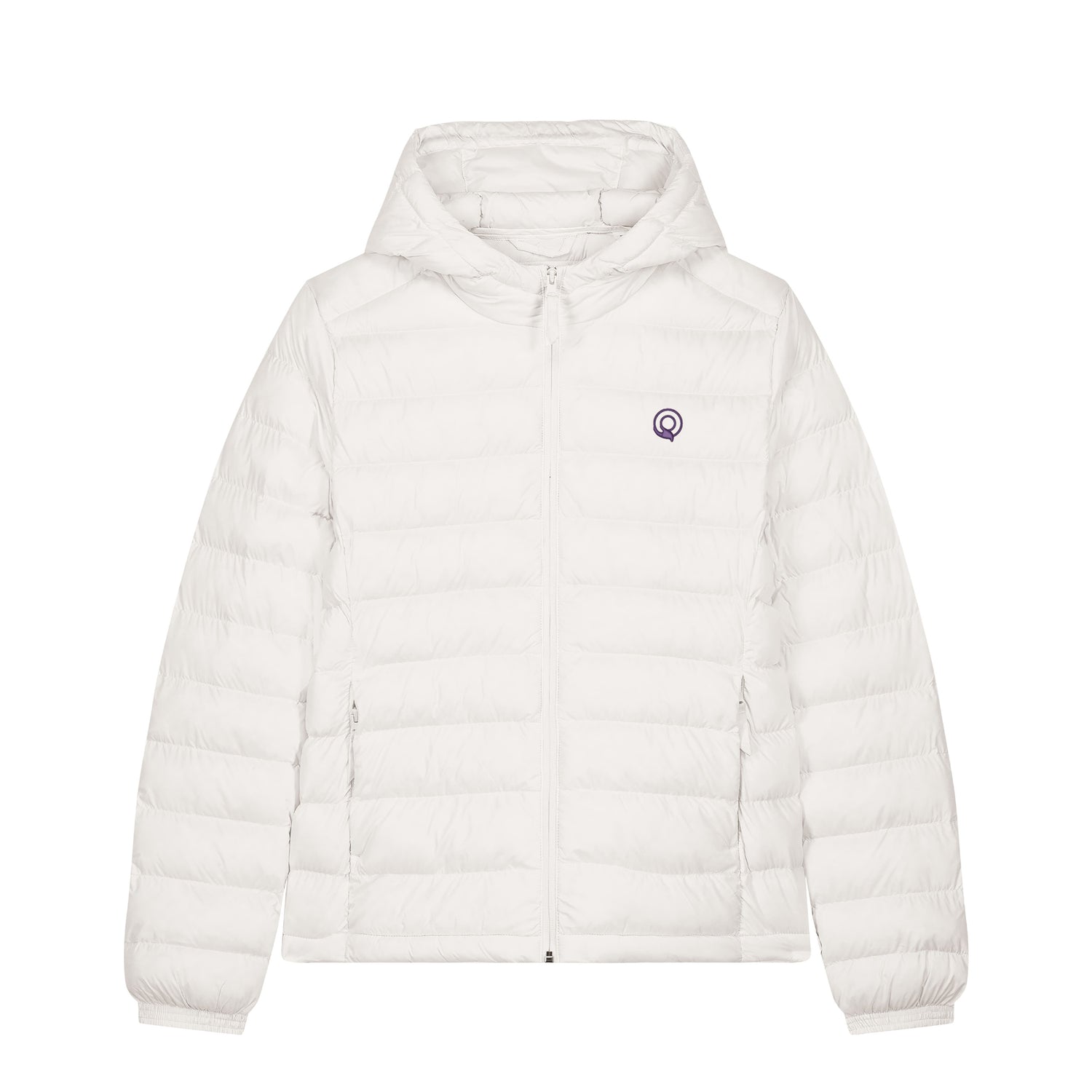 EARTH Padded Jacket for Women in Off White – Clean Quilted Jacket in Recycled Nylon