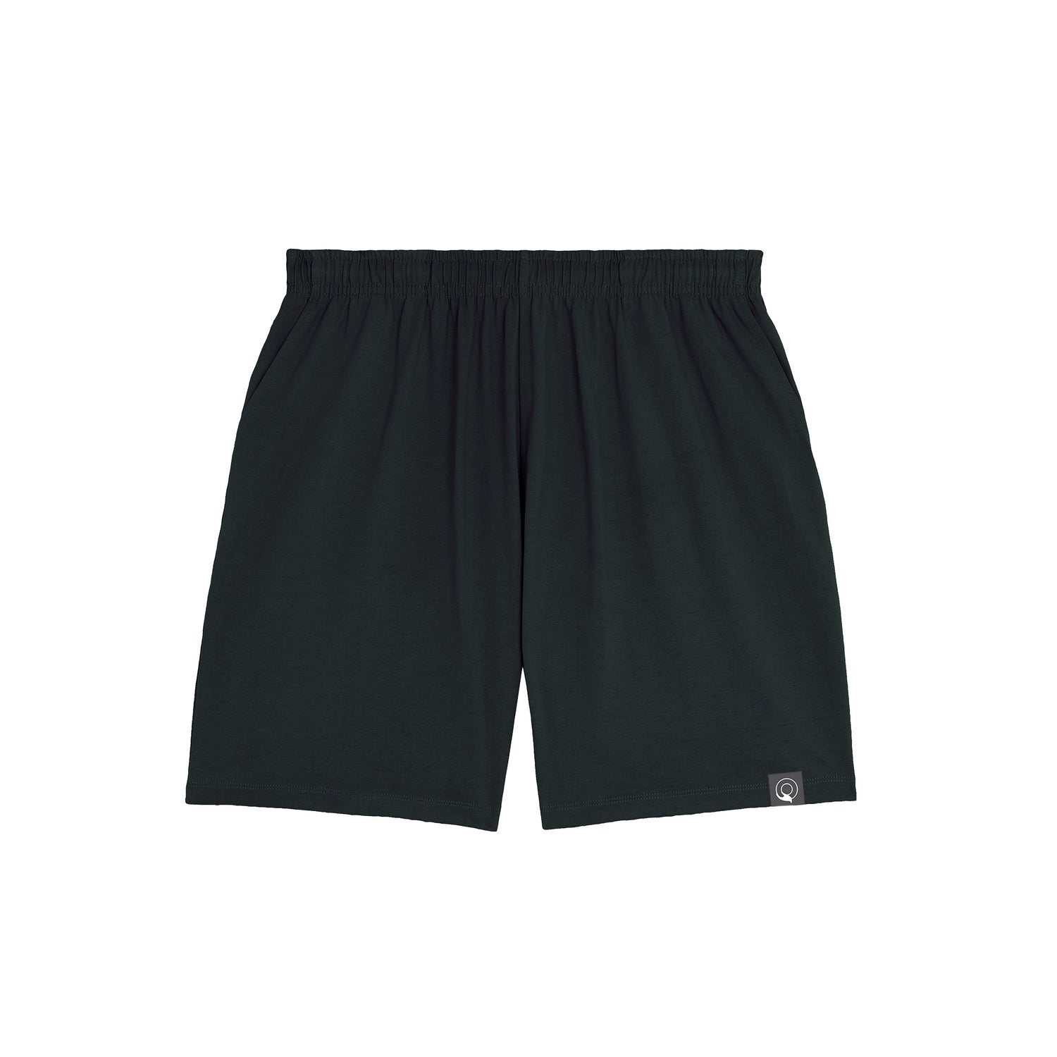 Black unisex eco-friendly shorts made from sustainable organic cotton, NEW WORLD GUARDIANS ECO collection