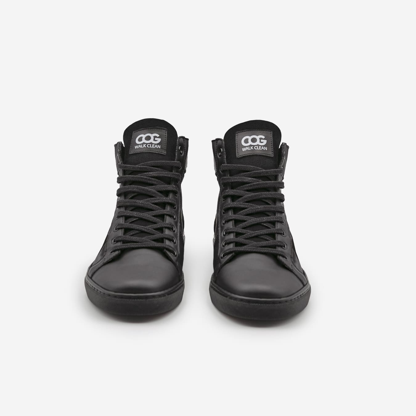 Baskets sneakers montantes végan et écologique noire - Wallace Cog
