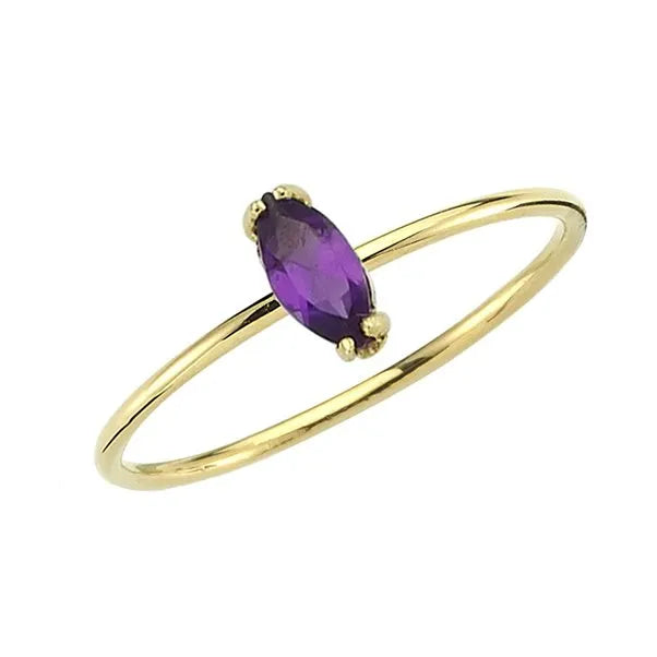 Kissed amethist ring 14k gold