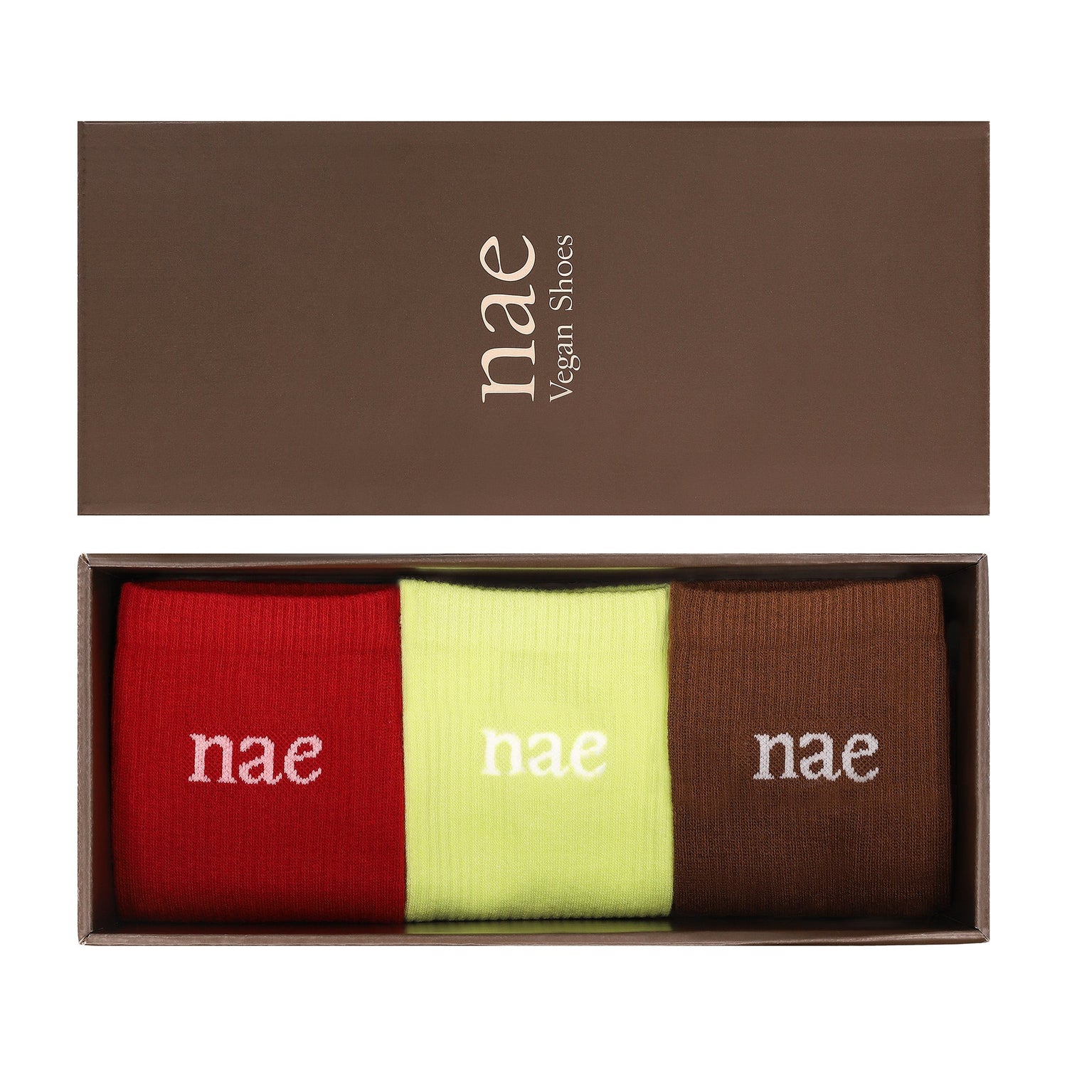 Animal Friendly socks pack 3 pairs box women vegan accessories red elastic