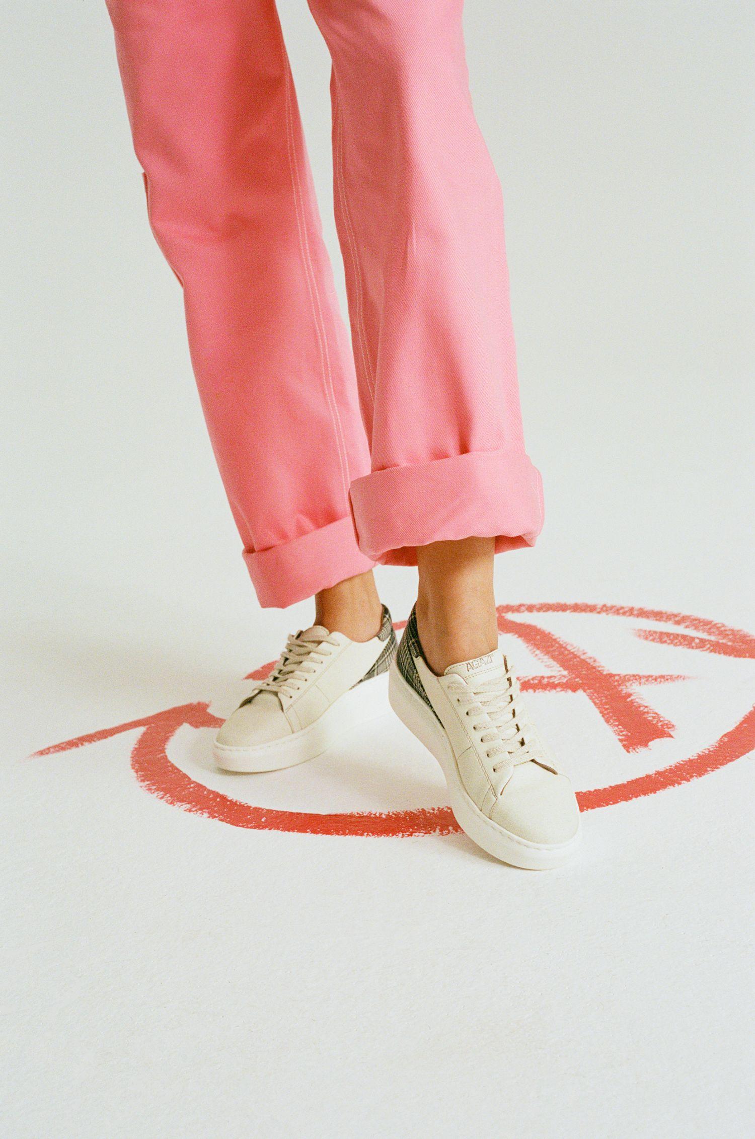 JANE - apple & corn sneakers - cappucino – pair view