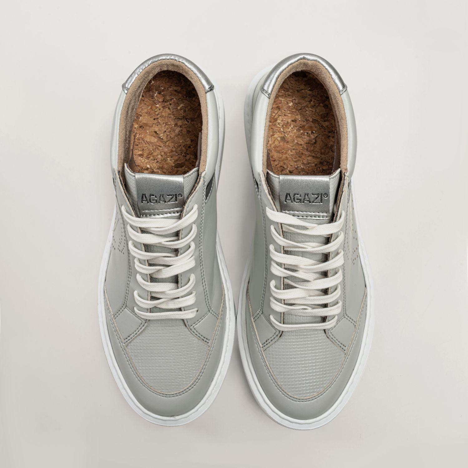 BLANKA Vegan Apple Leather Sneaker in Grey