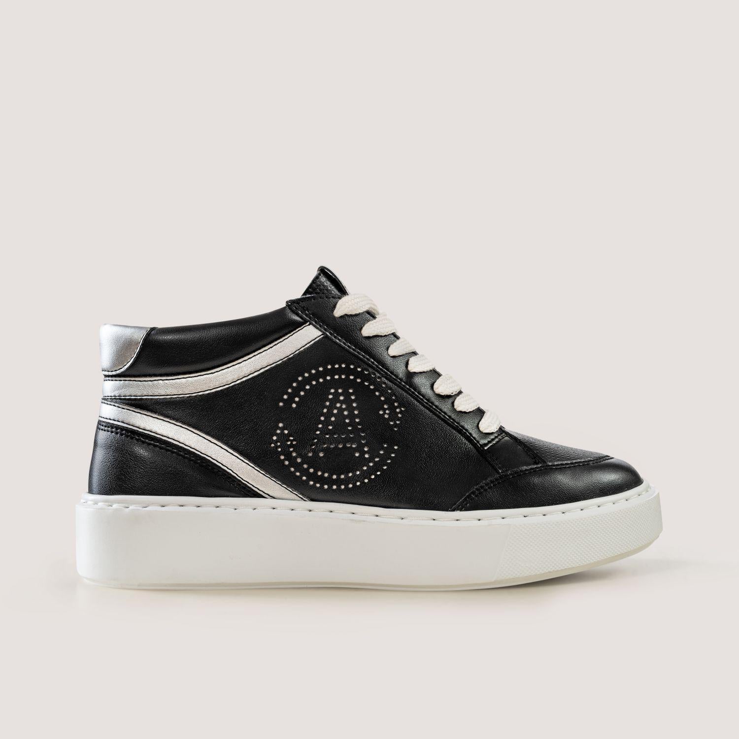 BLANKA Vegan Wine Leather Sneakers in black