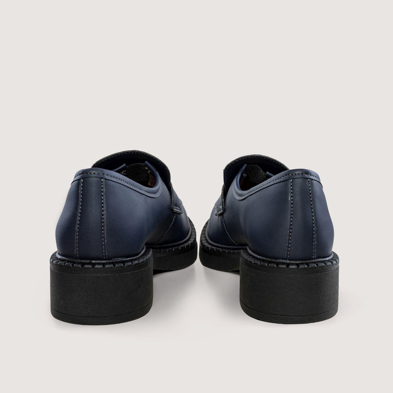 DIANE 3 in 1 Marineblaue Vegane Loafer aus Maisleder