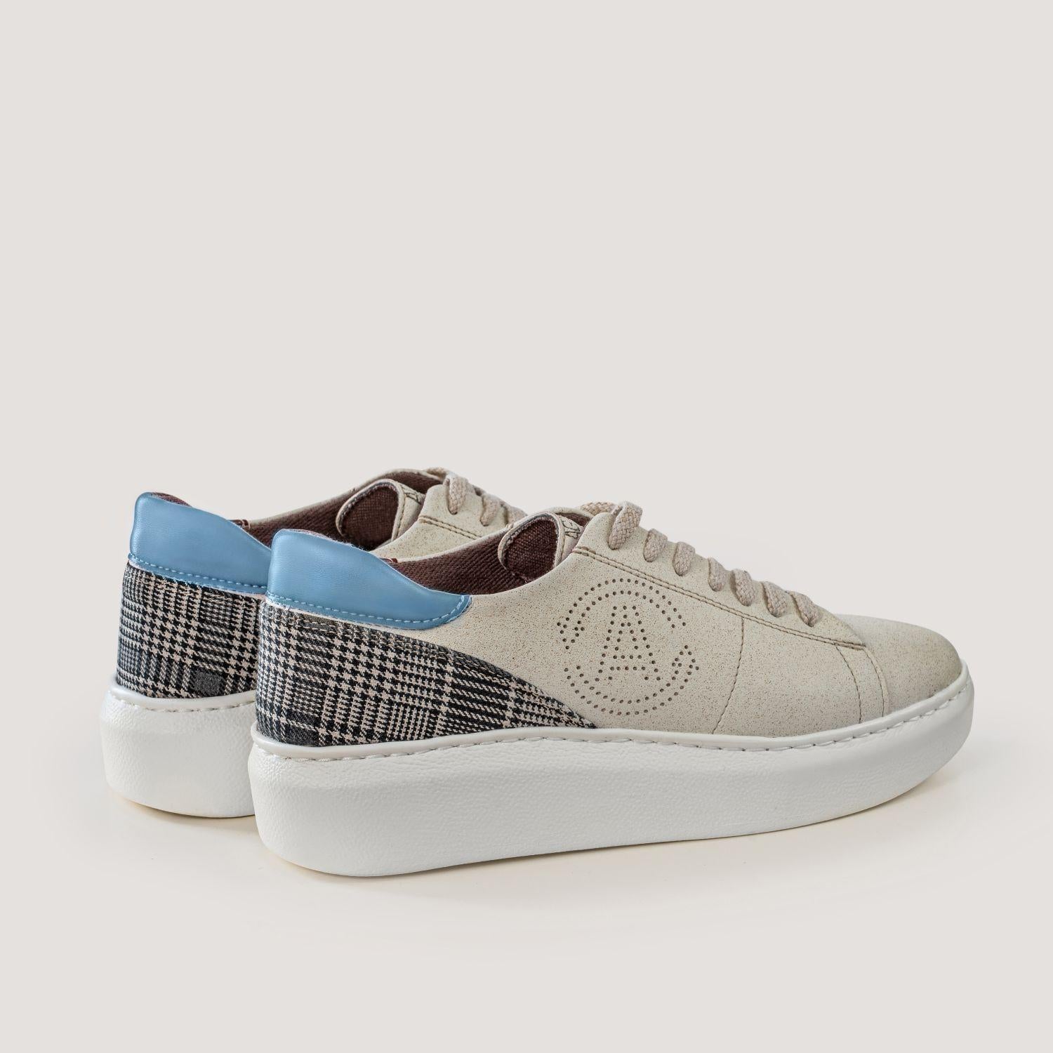 JANE - apple & corn sneakers - sky blue – rear view