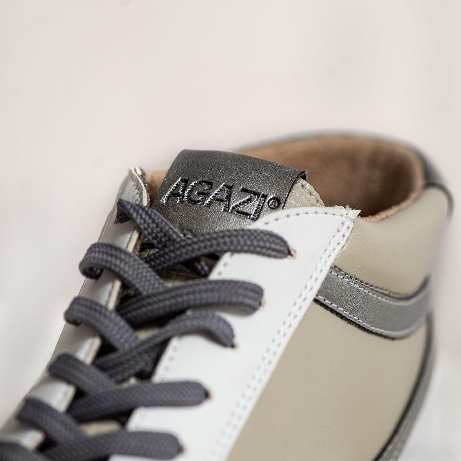 BLANKA Vegan Apple & Corn Leather Sneakers in beige & white