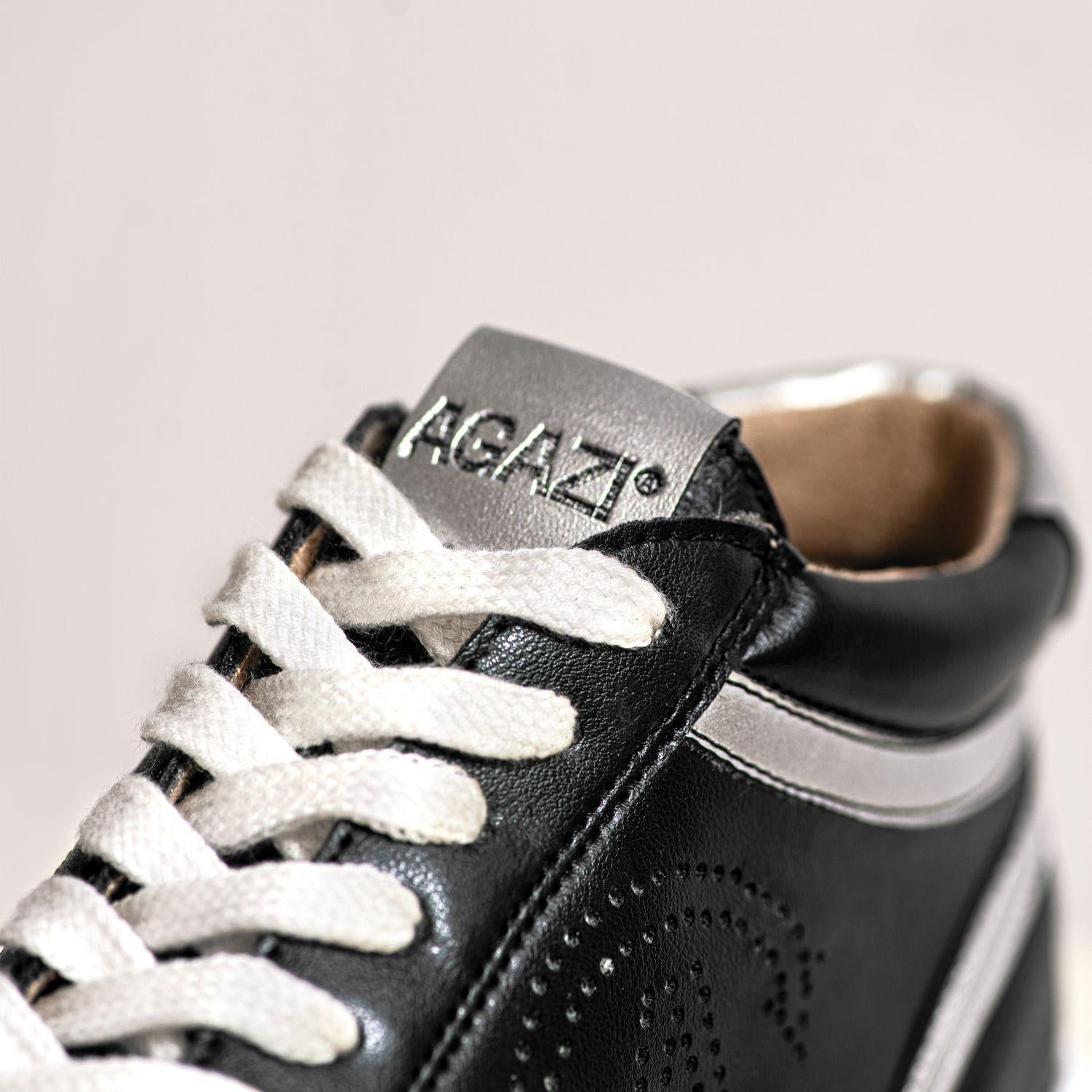 BLANKA Vegan Wine Leather Sneakers in black