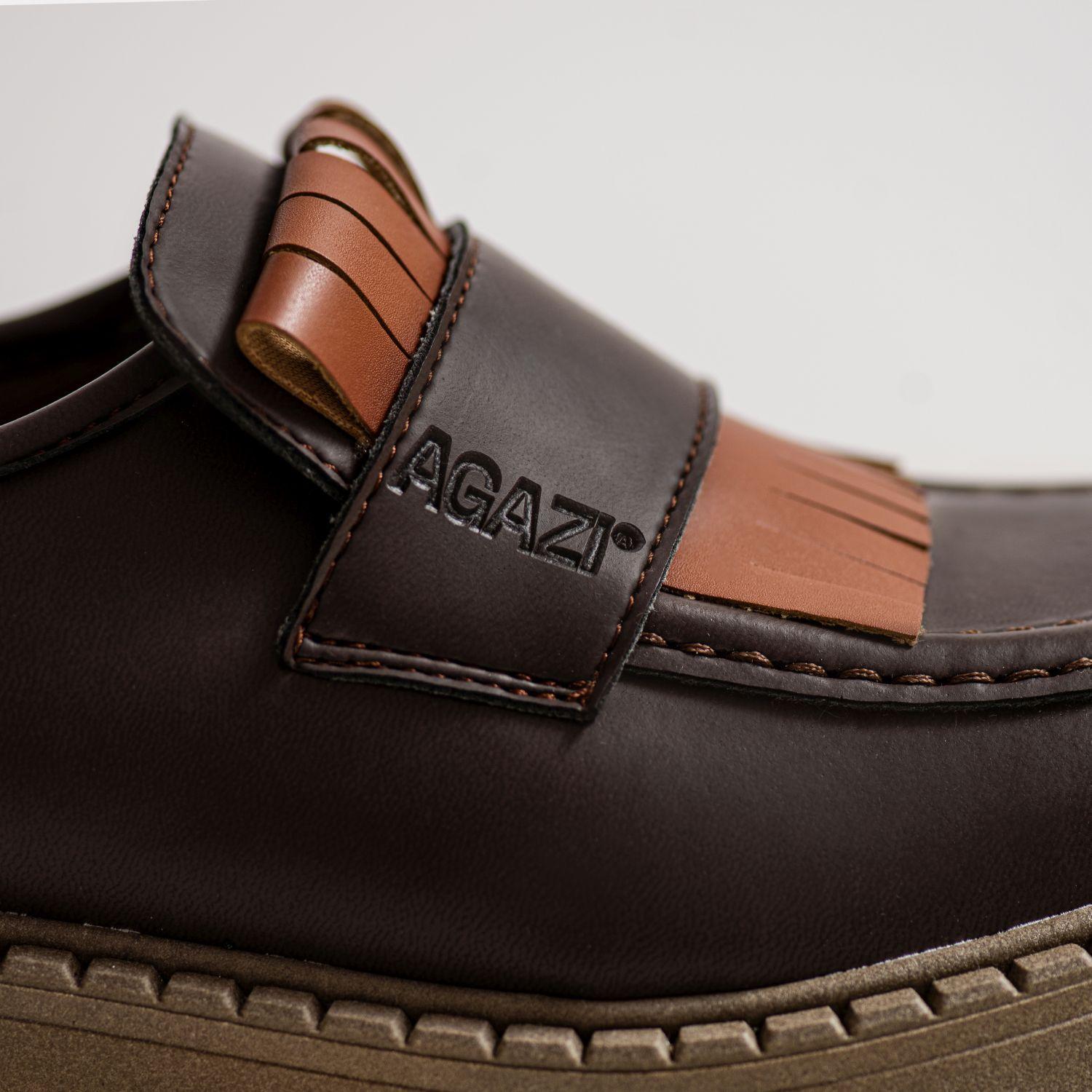 DIANE 3 in 1 Braune Vegane Loafer aus Apfelleder mit dunkler Sohle