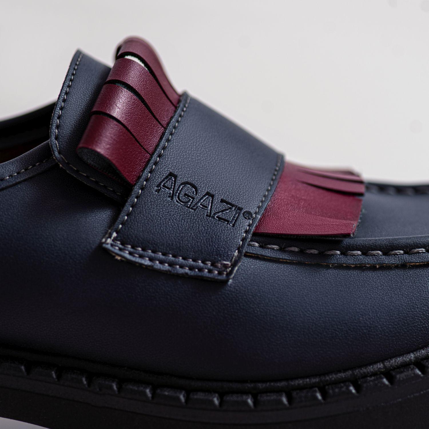 DIANE 3 in 1 Marineblaue Vegane Loafer aus Maisleder