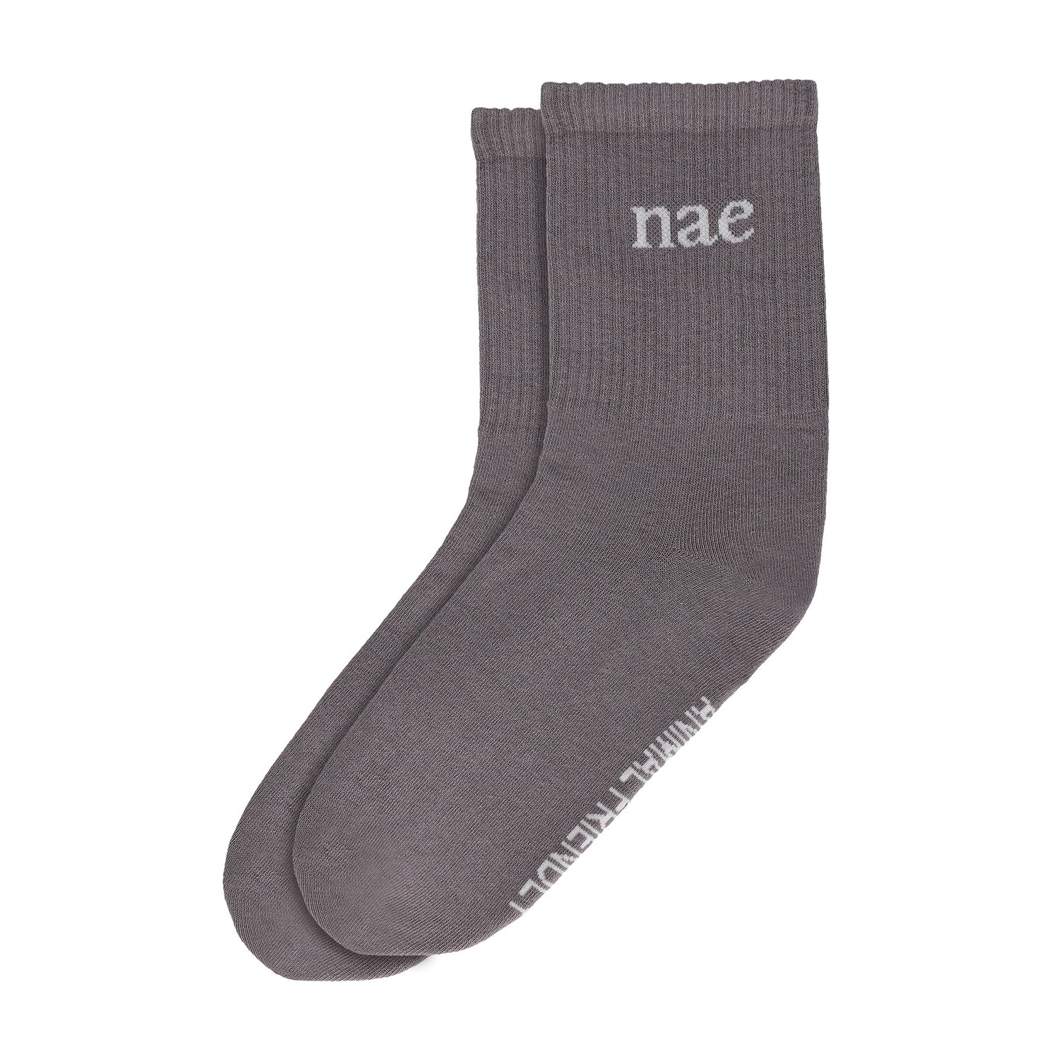 grey socks vegan cruelty-free accessories size M and L elastic