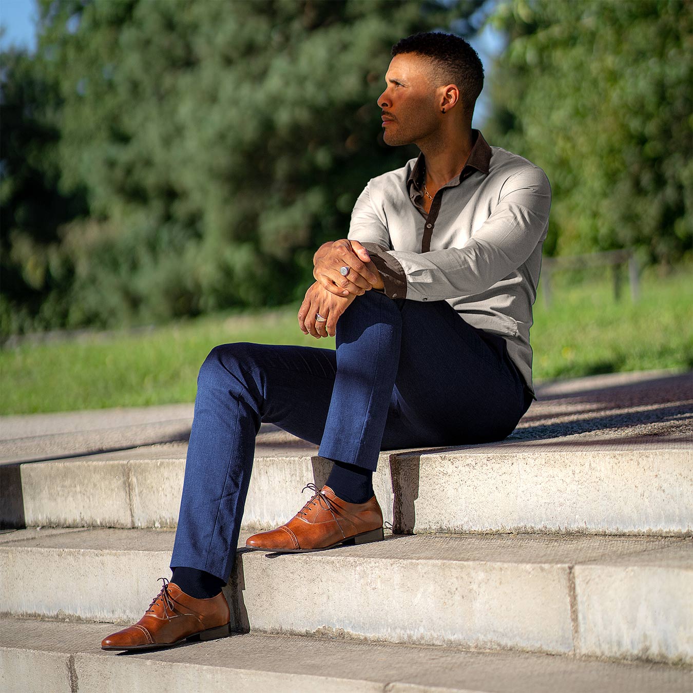 Watson Marron Glacé - Vegane Richelieu Oxford Schuhe