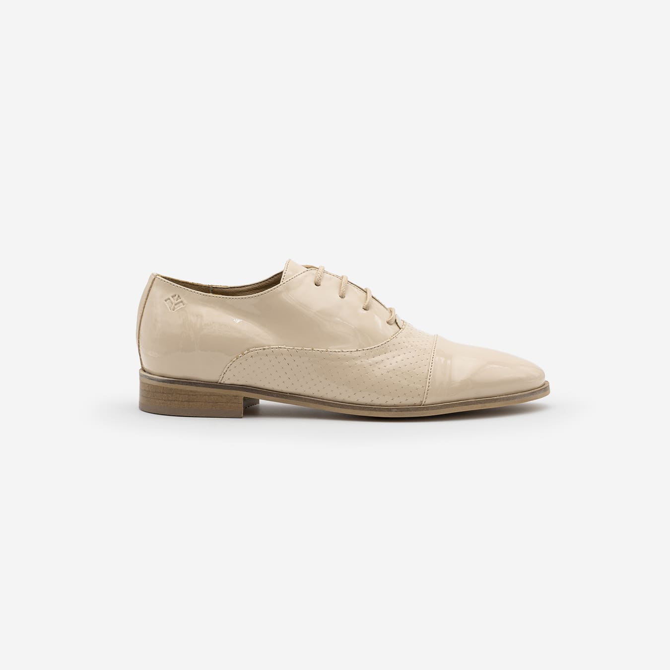 Chaussures de ville végan et écologique femme richelieu beige crème - Aiko Cog