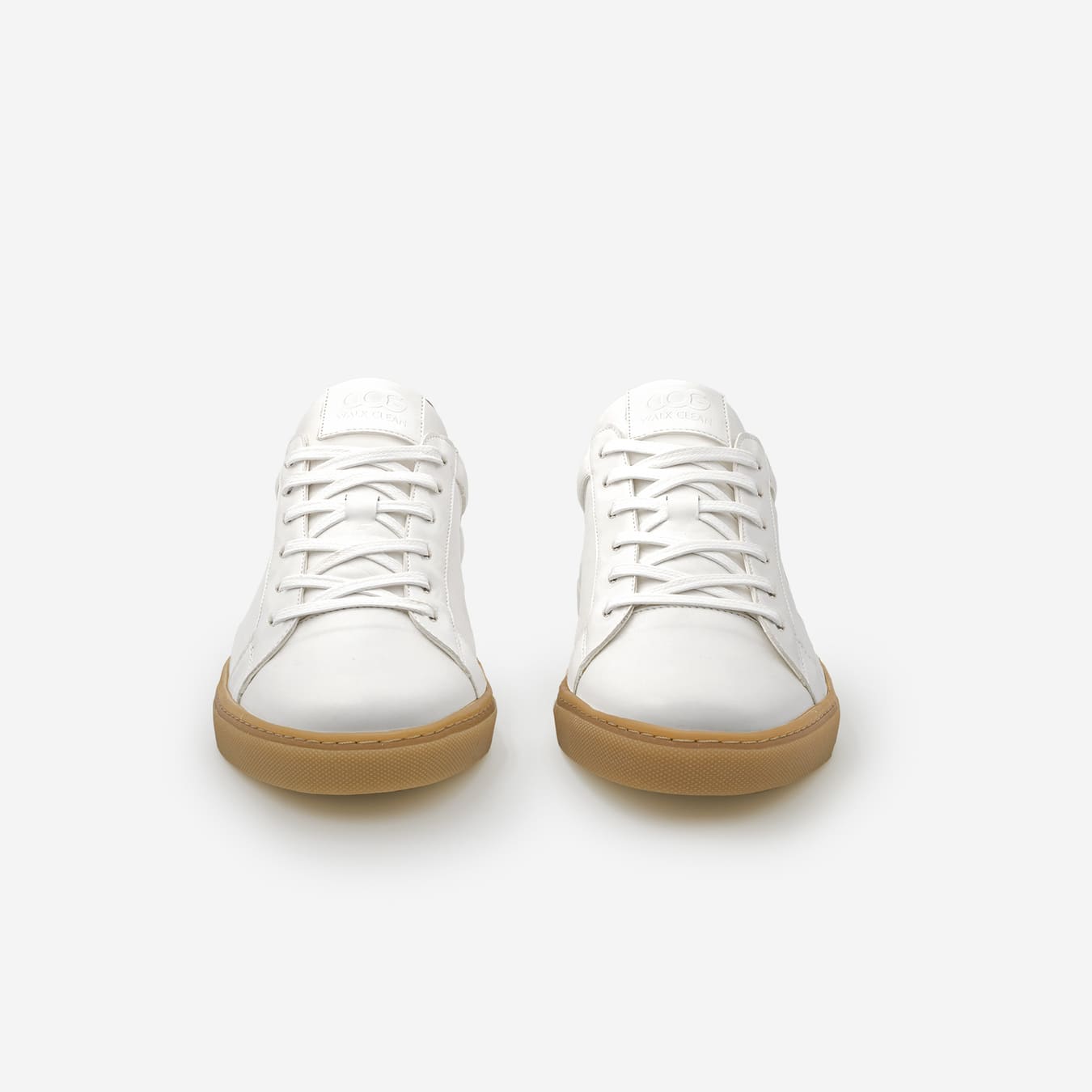 Sneakers baskets basses végan et écologique blanc marron - Winton Cog