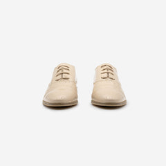 Chaussures de ville végan et écologique femme richelieu beige crème - Aiko Cog